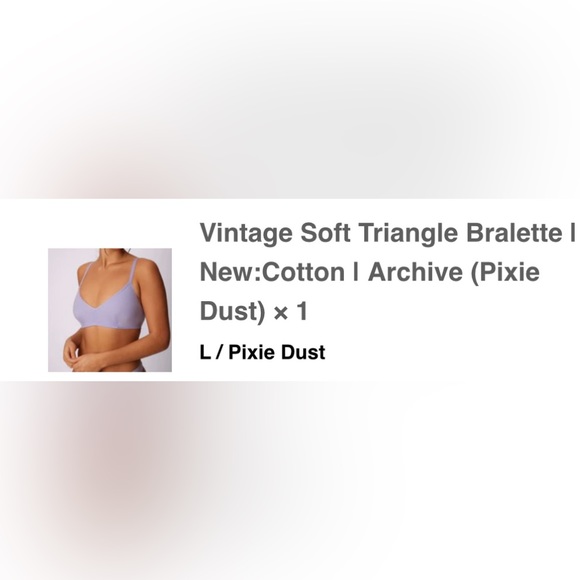 Parade Vintage Soft Triangle Bralette | New:Cotton 
L / Pixie Dust - Picture 5 of 6